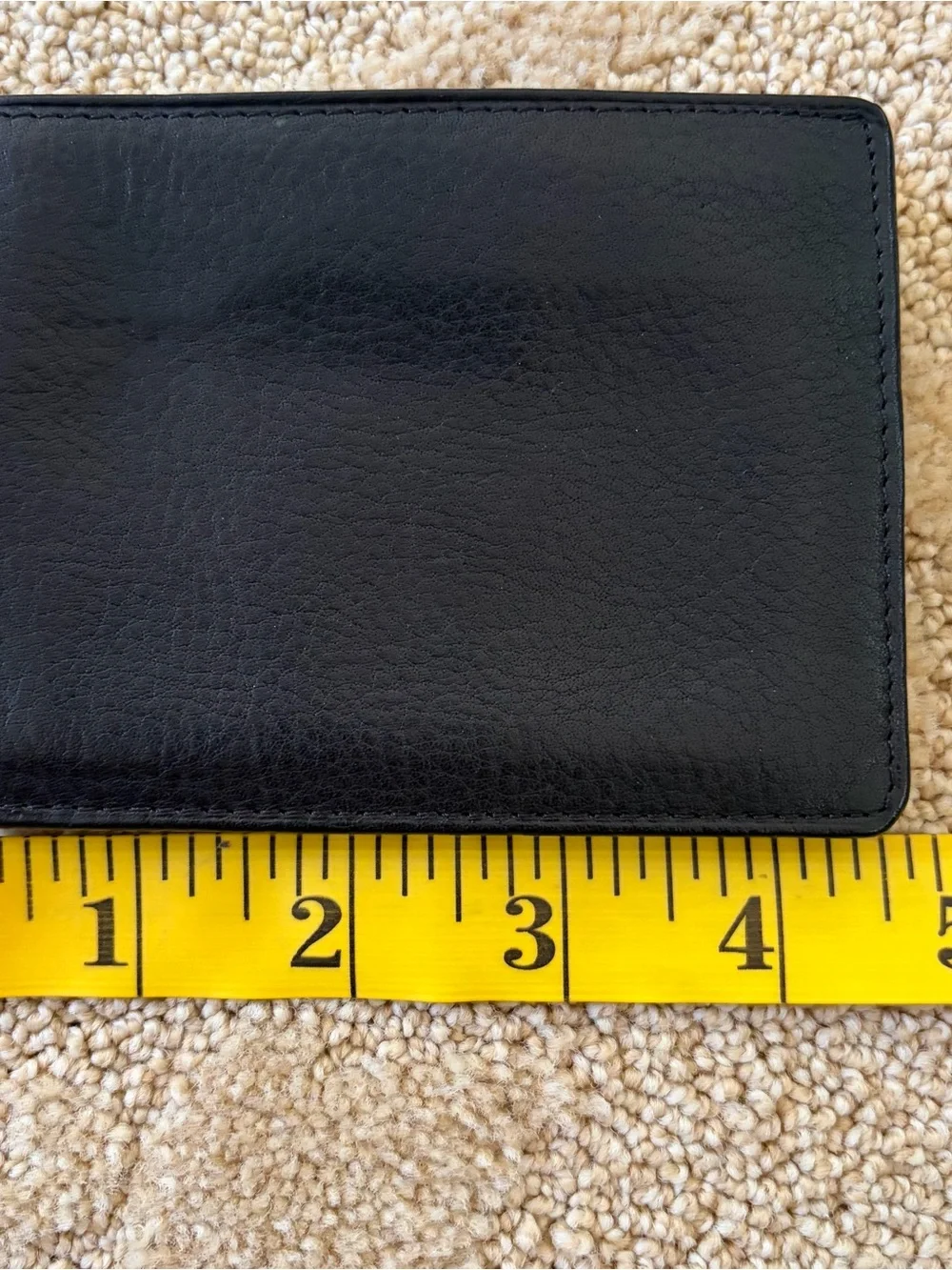 Men's Black Leather Card & Key Holder - Minimal Bifold
